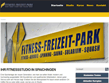 Tablet Screenshot of fitness-freizeit-park.de